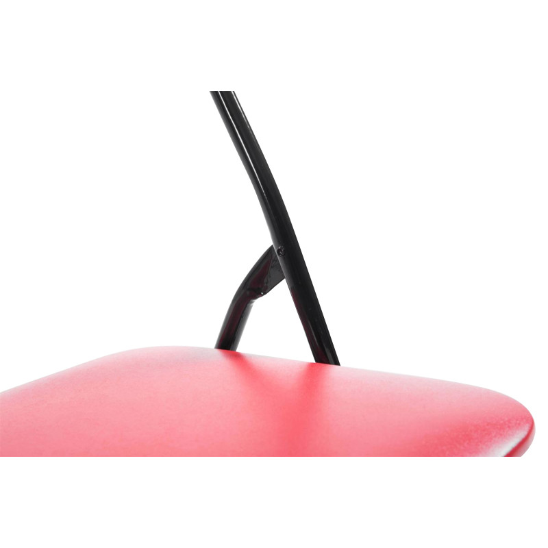 Lot de 4 chaises pliantes Felix rouge/noir