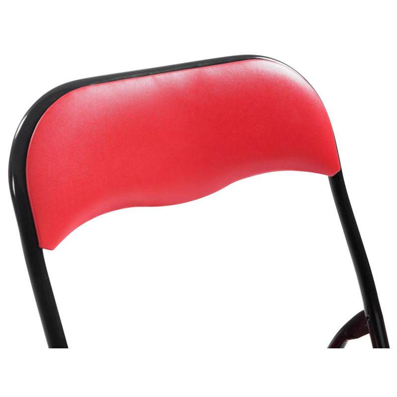 Lot de 4 chaises pliantes Felix rouge/noir
