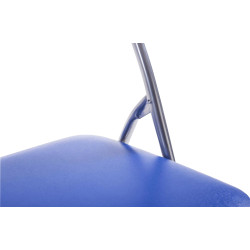 Lot de 4 chaises pliantes Felix bleu/argent