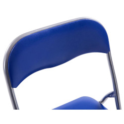 Lot de 4 chaises pliantes Felix bleu/argent
