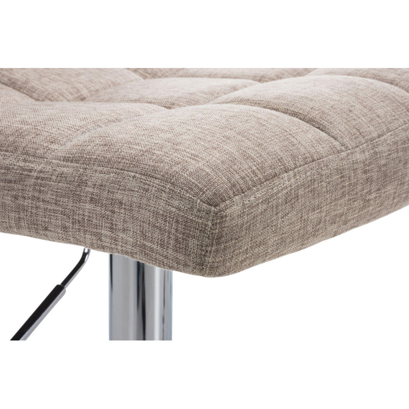 Lot de 2 tabourets de bar Pérou TISSU C crème