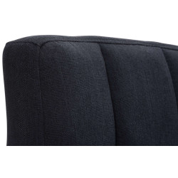 Lot de 2 tabourets de bar Peru FABRIC C noir