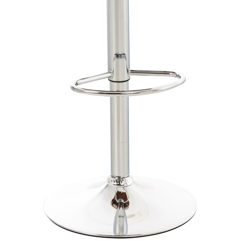 Tabouret de bar Sarnia en similicuir noyer/noir