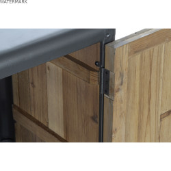 Buffet DKD Home Decor 144 x 45 x 75 cm Sapin Naturel Métal Gris clair