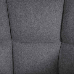 Tabouret de bar Damaso B en feutre avec structure à 4 pieds gris