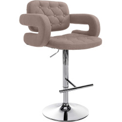 Tabouret de bar Dublin FABRIC C taupe