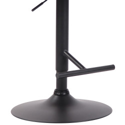Tabouret de bar London V2 tissu noir taupe