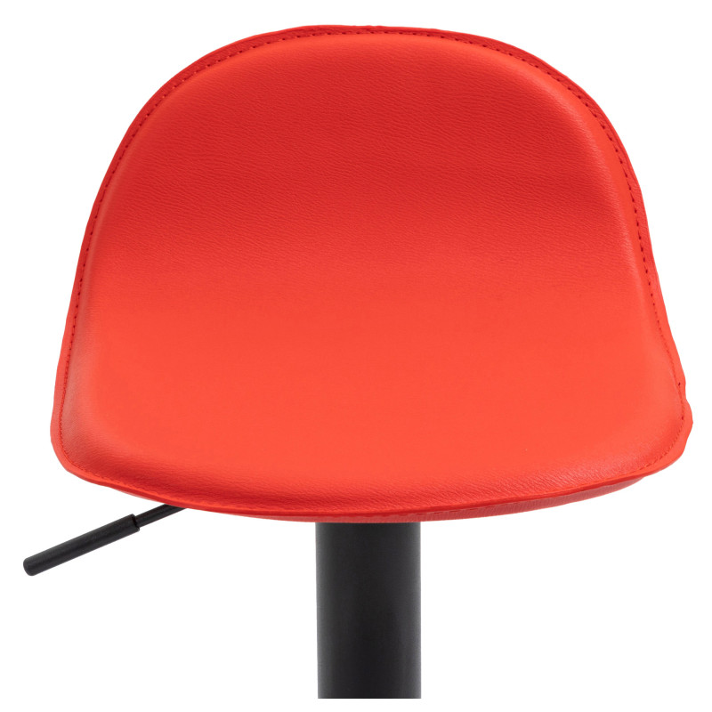 Tabouret de bar Lana V2 noir rouge