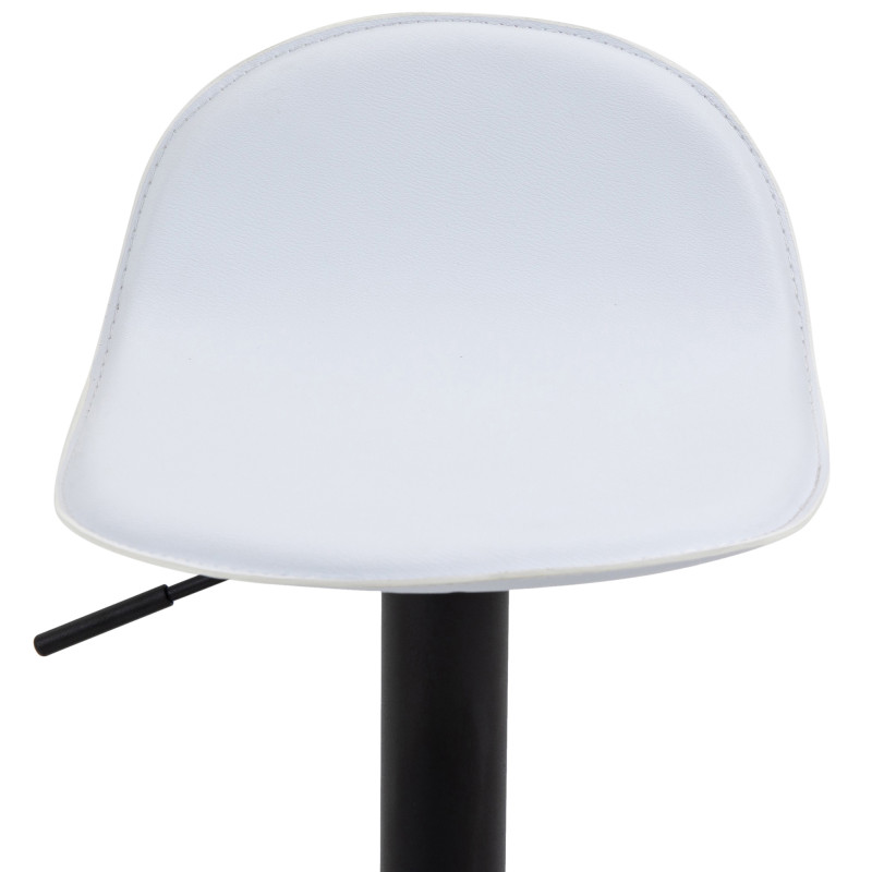 Lot de 2 tabourets de bar Lana V2 noir et blanc