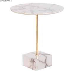 Table d'appoint DKD Home Decor Marbre Acier Résine (45 x 45 x 50 cm)