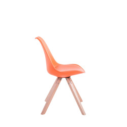 Lot de 4 chaises Toulouse simili cuir Natura Square orange