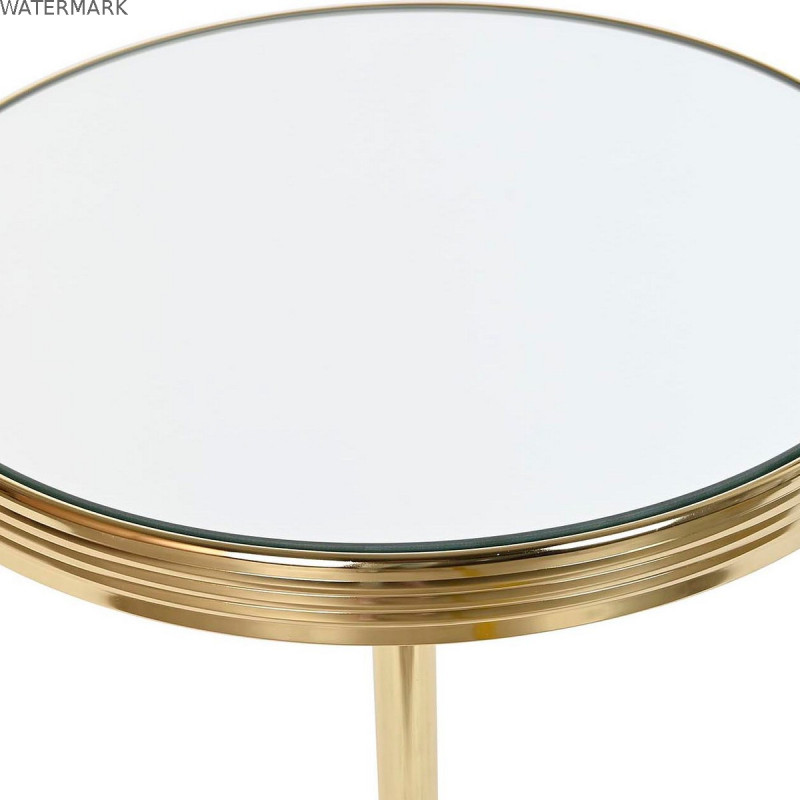 Table d'appoint DKD Home Decor Miroir Doré Laiton (42,5 x 42,5 x 49 cm)