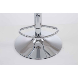 Lot de 2 tabourets de bar Las Vegas V2 simili cuir chrome bordeaux rouge