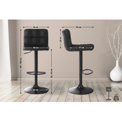 Tabouret de bar en velours Feni