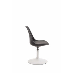 Lot de 4 chaises de salle à manger Maverick W en plastique noir