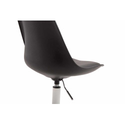 Lot de 4 chaises de salle à manger Maverick W en plastique noir