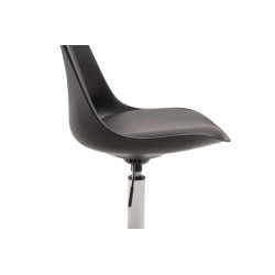 Lot de 4 chaises de salle à manger Maverick W en plastique noir
