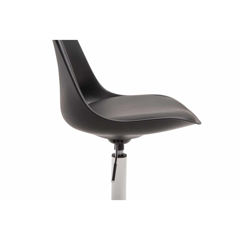 Lot de 4 chaises de salle à manger Maverick W en plastique noir