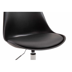 Lot de 4 chaises de salle à manger Maverick W en plastique noir