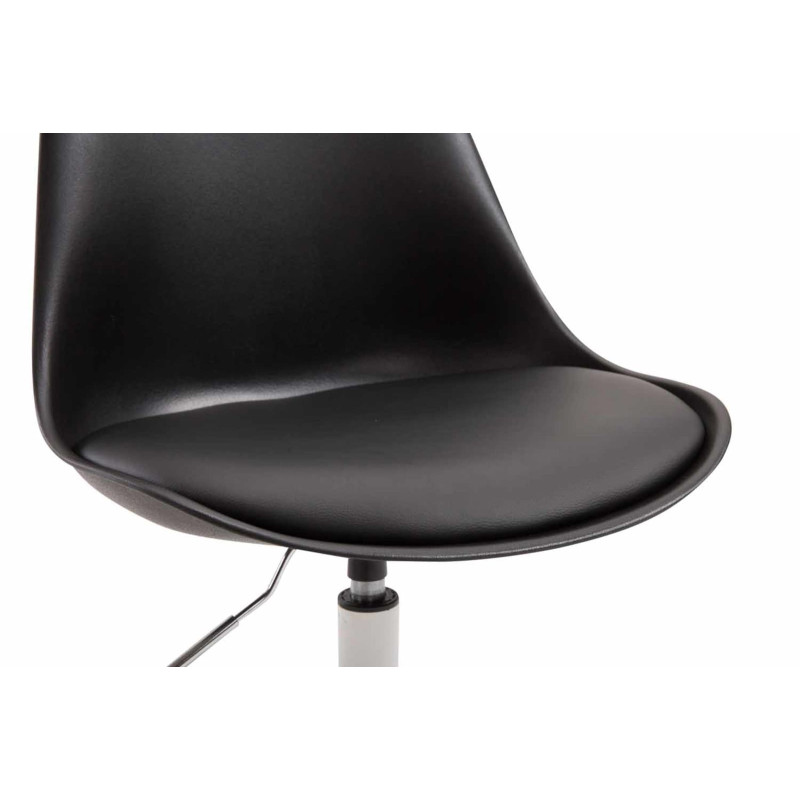 Lot de 4 chaises de salle à manger Maverick W en plastique noir