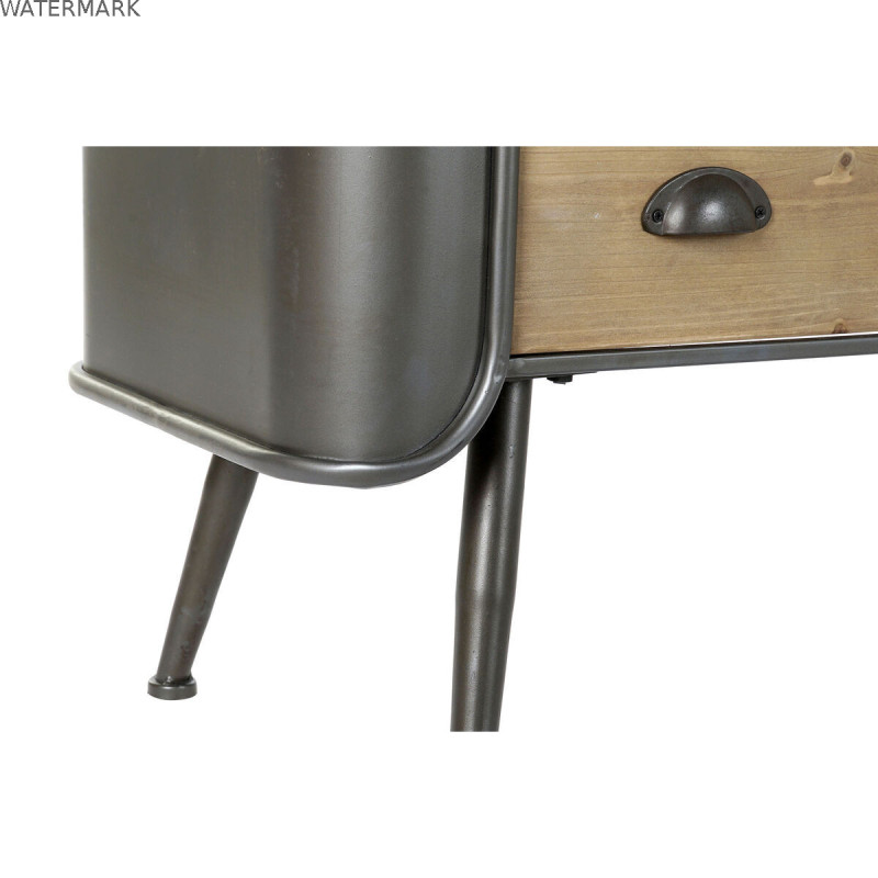 Commode DKD Home Decor Gris Naturel Métal Sapin Loft 97 x 37 x 79 cm