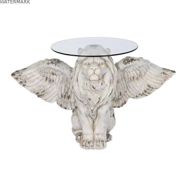 Table d'appoint DKD Home Decor Gris Verre Magnésium 96 x 52 x 62 cm Table d'appoint DKD Home Decor Gris Verre Magnésium 96 x 52 x 62 cm