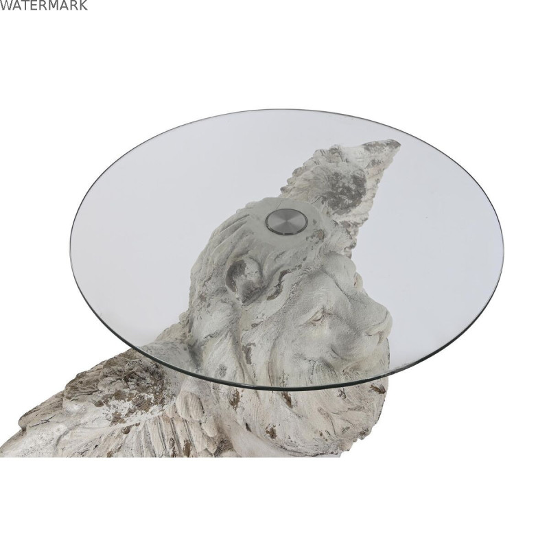 Table d'appoint DKD Home Decor Gris Verre Magnésium 96 x 52 x 62 cm