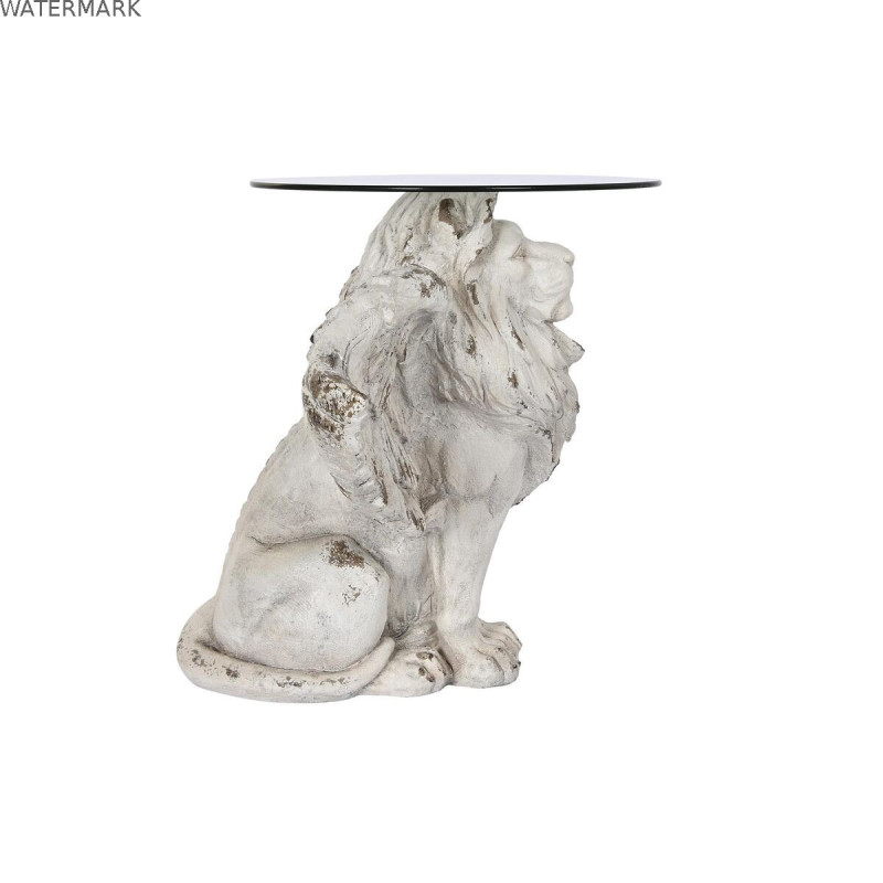 Table d'appoint DKD Home Decor Gris Verre Magnésium 96 x 52 x 62 cm