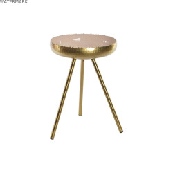 Table d'appoint DKD Home Decor Rose Doré Aluminium Laqué (43 x 43 x 61 cm)