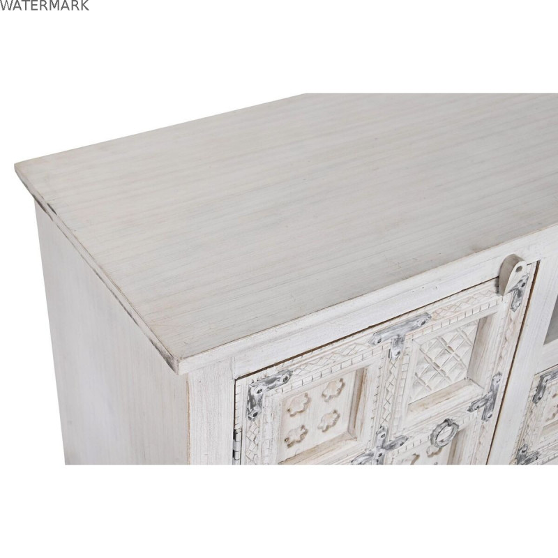 Meubles de télévision DKD Home Decor Blanc Bois Bois de manguier 151 x 40 x 60 cm