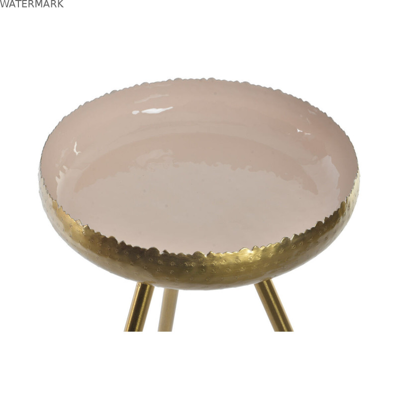 Table d'appoint DKD Home Decor Rose Doré Aluminium Laqué (43 x 43 x 61 cm)