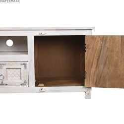 Meubles de télévision DKD Home Decor Blanc Bois Bois de manguier 151 x 40 x 60 cm