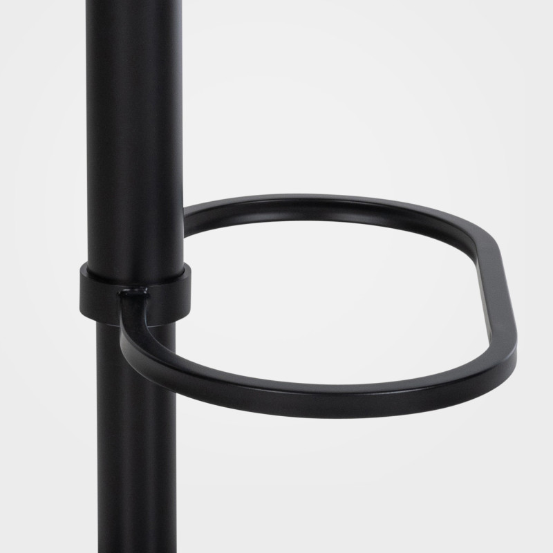 Tabouret de bar Damaso B en velours gris