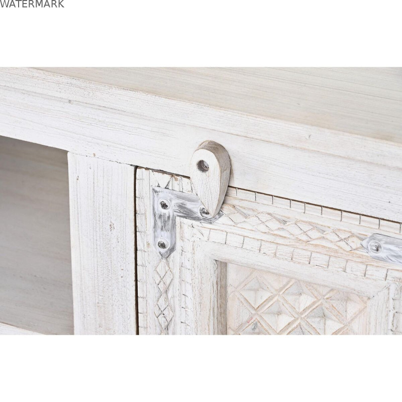 Meubles de télévision DKD Home Decor Blanc Bois Bois de manguier 151 x 40 x 60 cm