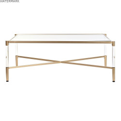 Table Basse DKD Home Decor Métal Acrylique Glamour (120 x 70 x 45 cm)