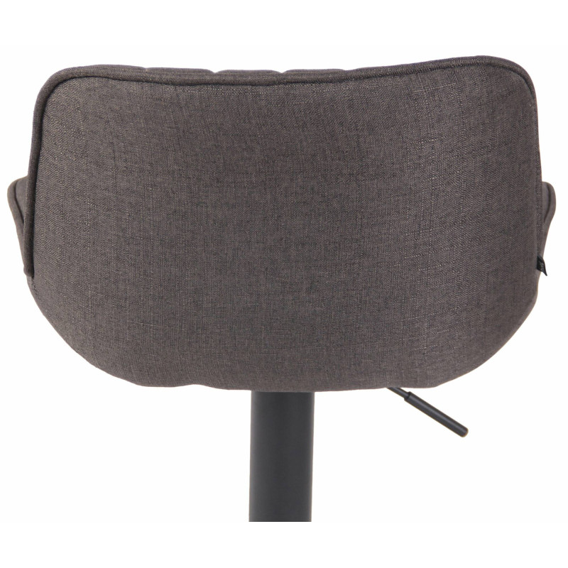 Lot de 2 tabourets de bar Lentini tissu noir gris foncé