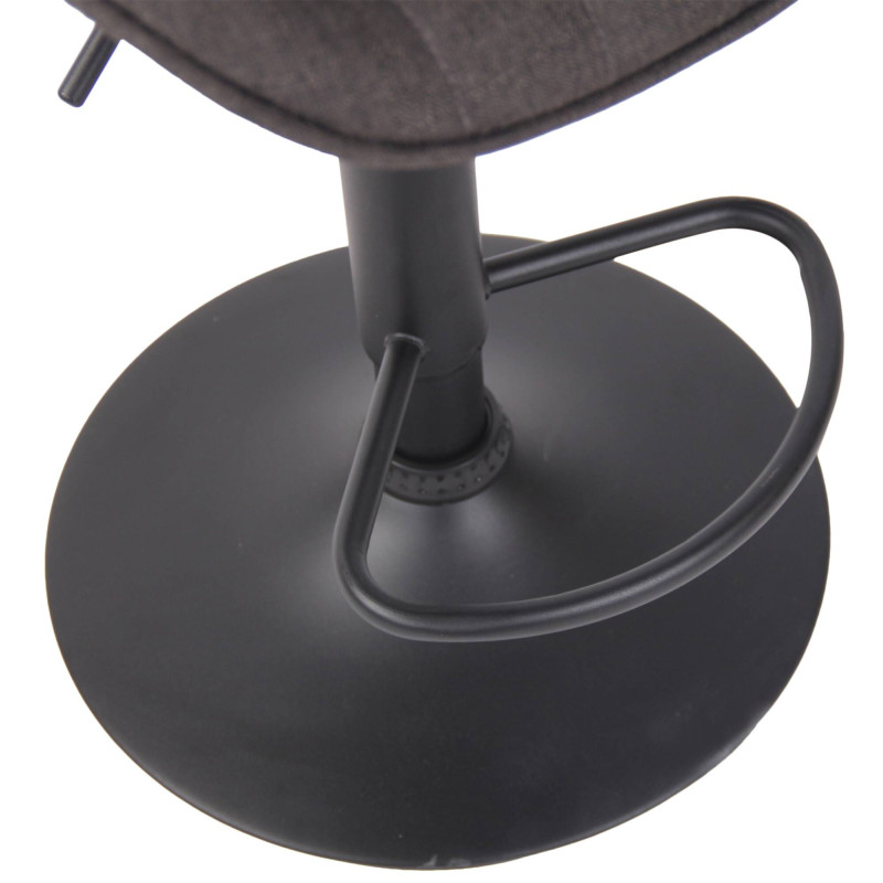Lot de 2 tabourets de bar Lentini tissu noir gris foncé