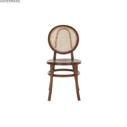 Chaise DKD Home Decor Brun foncé Rotin Bois 43 x 43 x 89 cm Grille
