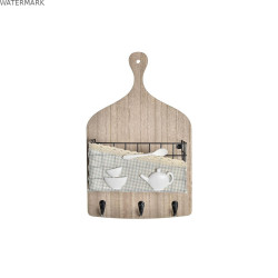 Portemanteau DKD Home Decor Bois Métal 23 x 9 x 36 cm
