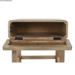 Table de Nuit DKD Home Decor Marron Naturel Bois de manguier 50 x 40 x 50 cm