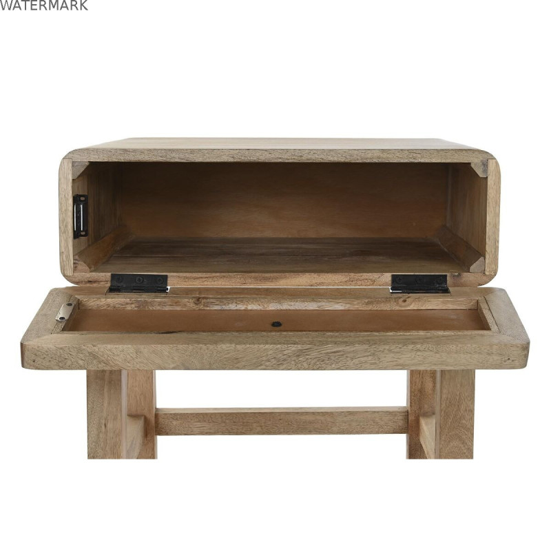 Table de Nuit DKD Home Decor Marron Naturel Bois de manguier 50 x 40 x 50 cm