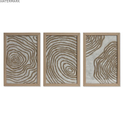 Jeu de 3 tableaux Home ESPRIT Moderne 20 x 2 x 30 cm (3 Pièces)