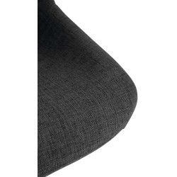 Tabouret de bar Loft en tissu noir