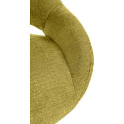 Tabouret de bar Milet tissu blanc vert