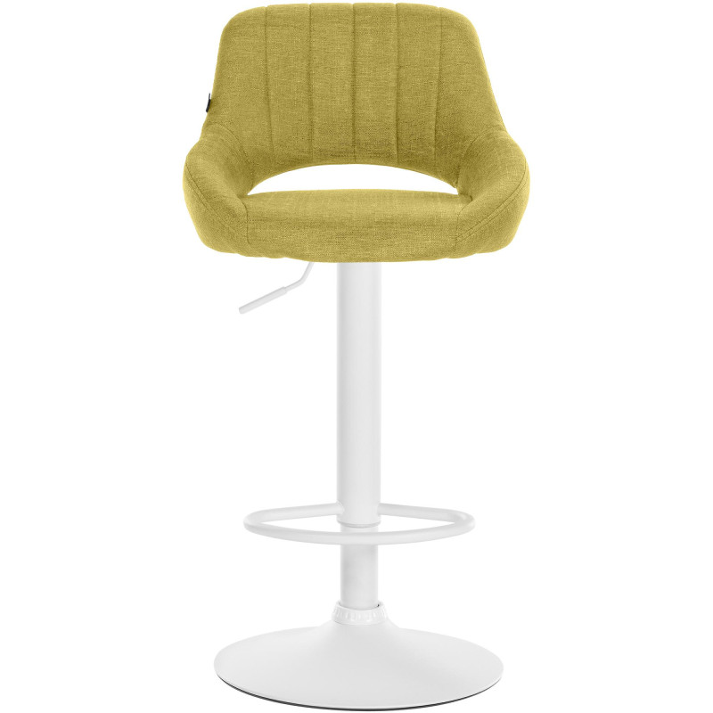 Tabouret de bar Milet tissu blanc vert