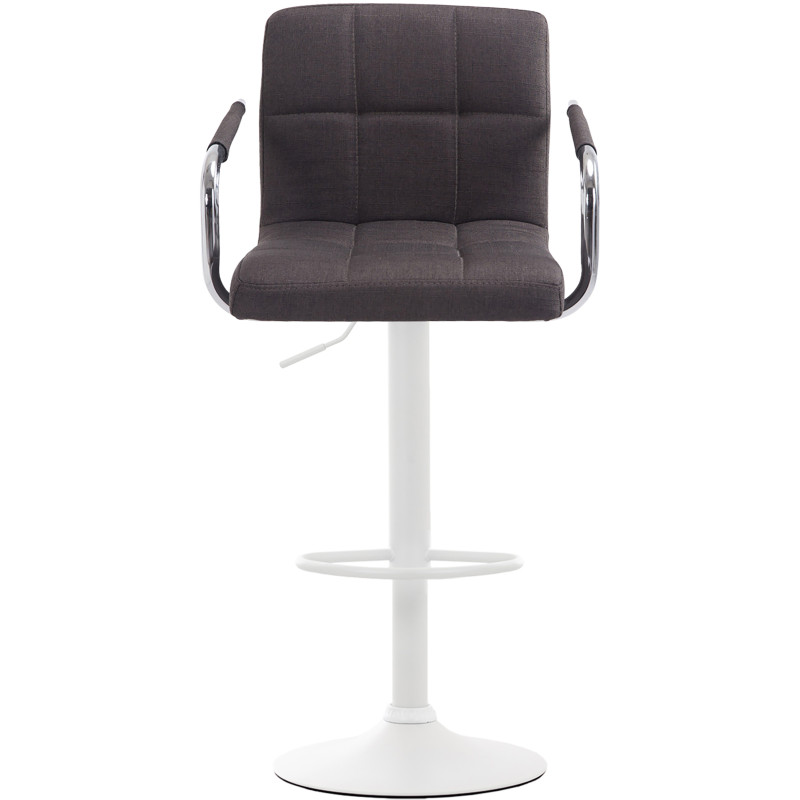 Lot de 2 tabourets de bar Lucy V2 en tissu blanc