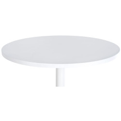 Table de bar ronde blanche/blanche