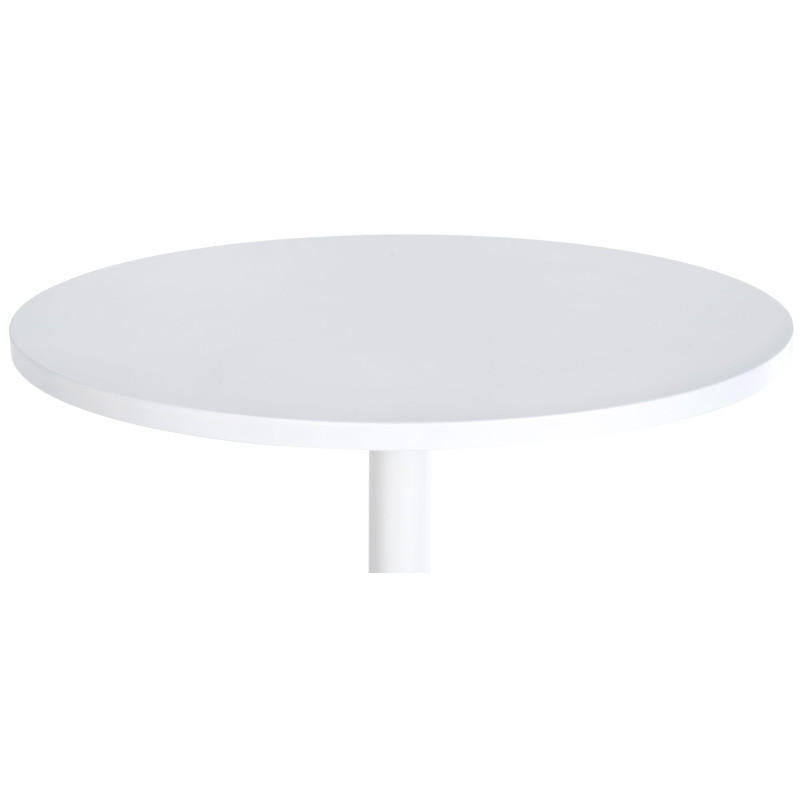 Table de bar ronde blanche/blanche