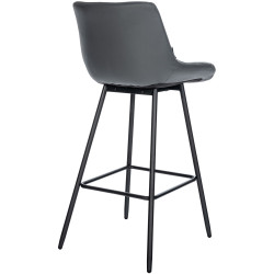 Tabouret de bar Weston simili cuir gris