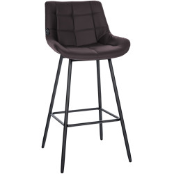 Tabouret de bar Weston, similicuir marron